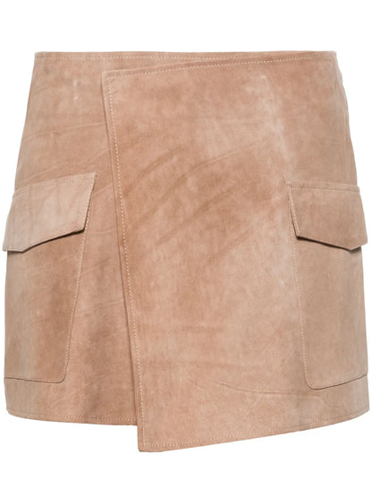 Olbia A-Line Suede Miniskirt