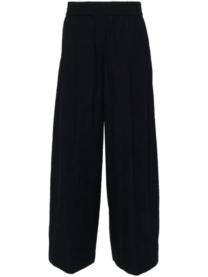 Poplin Wide Trousers
