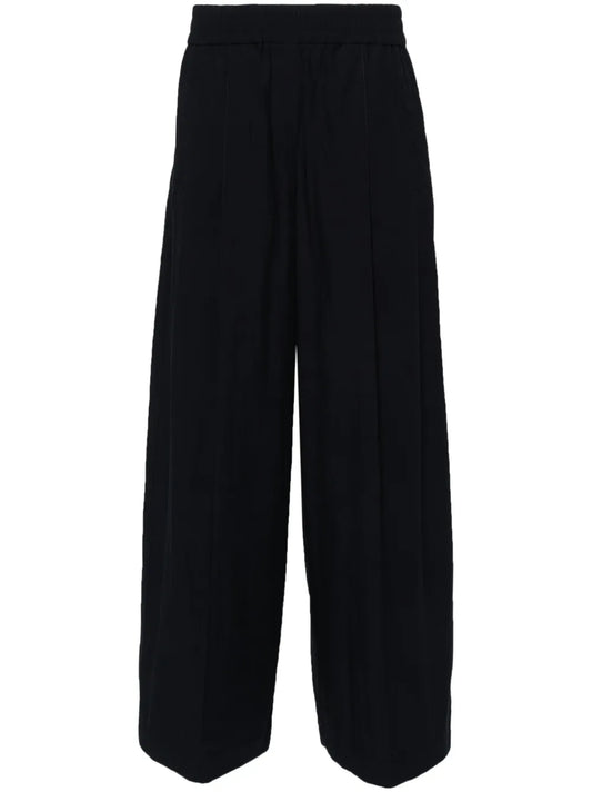 Poplin Wide Trousers