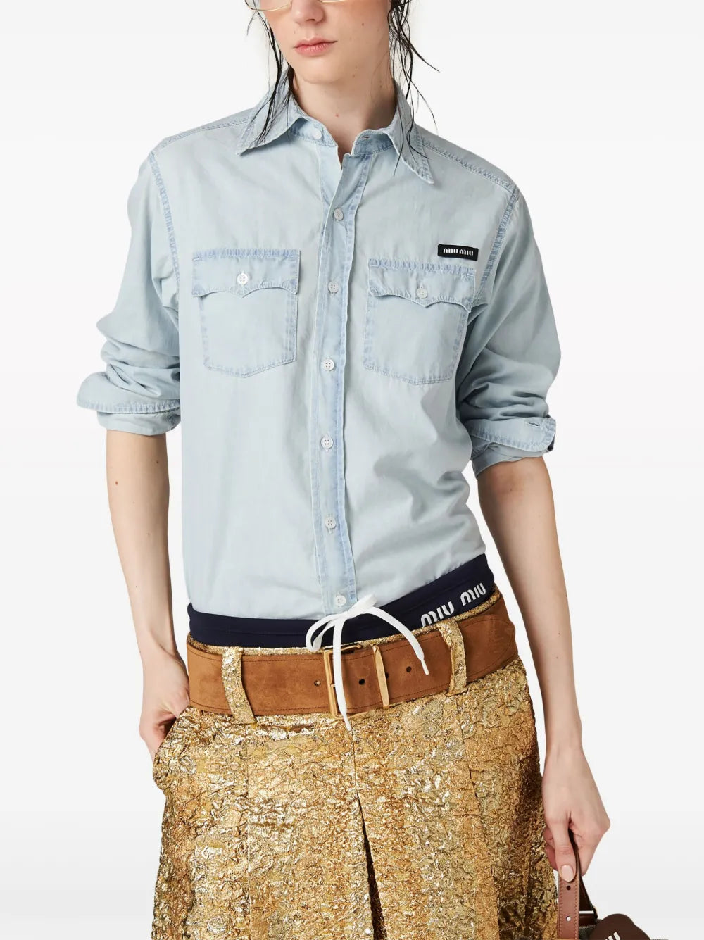 Logo-Appliqué Cotton Shirt