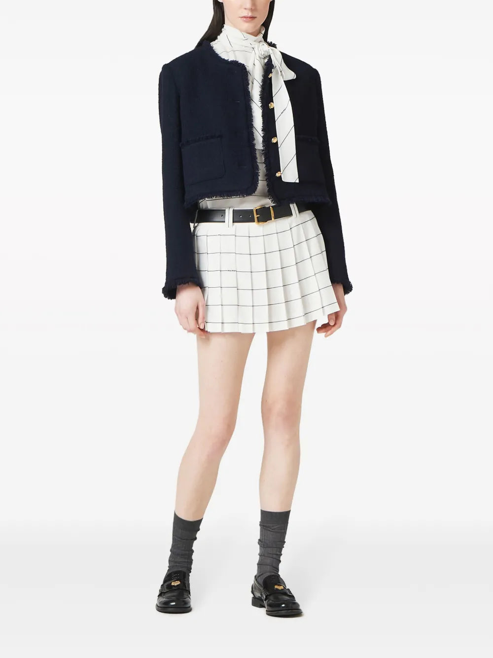 Striped Sablé Miniskirt