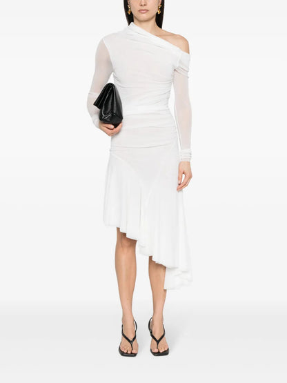 Asymmetric Off-Shoulder Dress