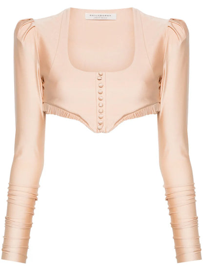 Pleated Crop Top