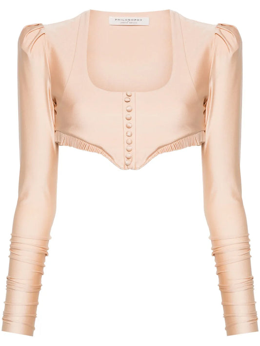 Pleated Crop Top