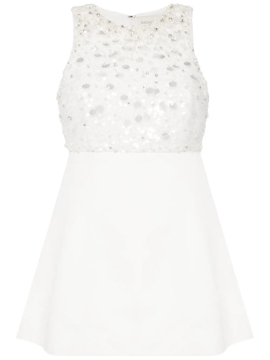 Pia Faux-Pearl Mini Dress