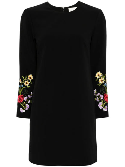Lily Floral-Embroidered Minidress