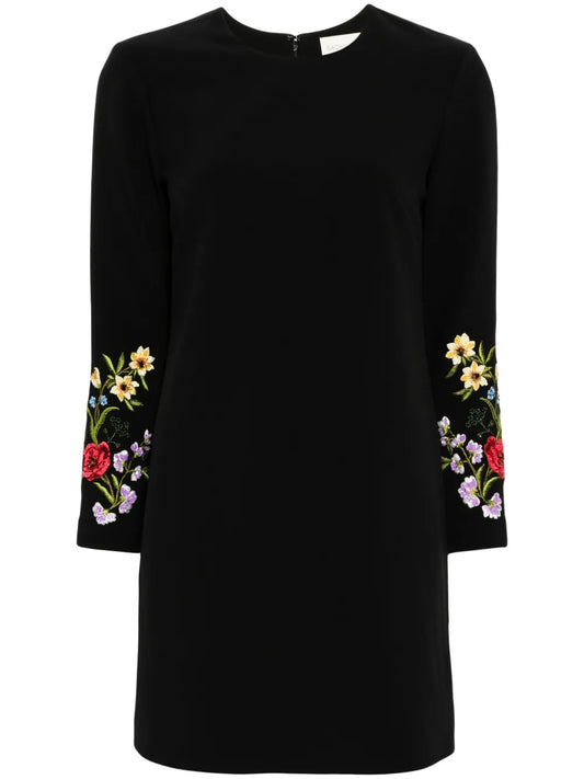 Lily Floral-Embroidered Minidress