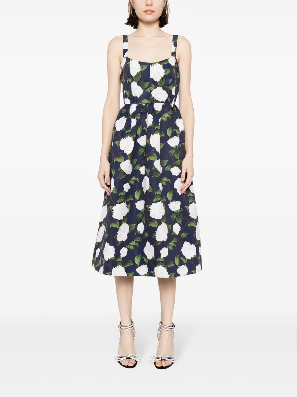 Olena Floral-Print Midi Dress