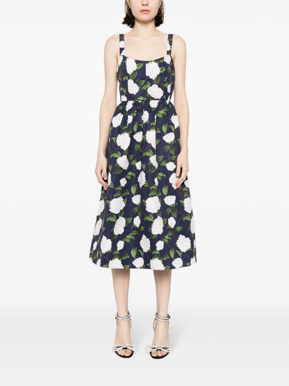 Olena Floral-Print Midi Dress