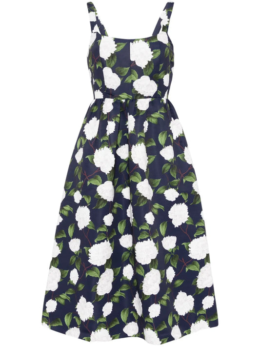 Olena Floral-Print Midi Dress