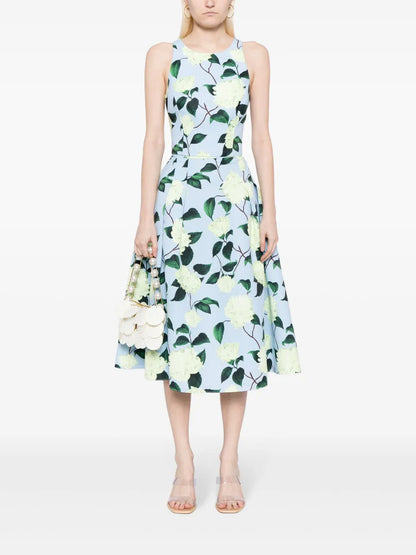 Lydia Floral-Print Midi Skirt