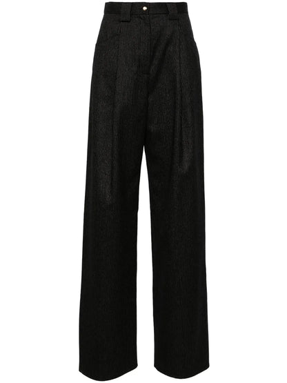 Nuri Pinstriped Straight-Leg Trousers