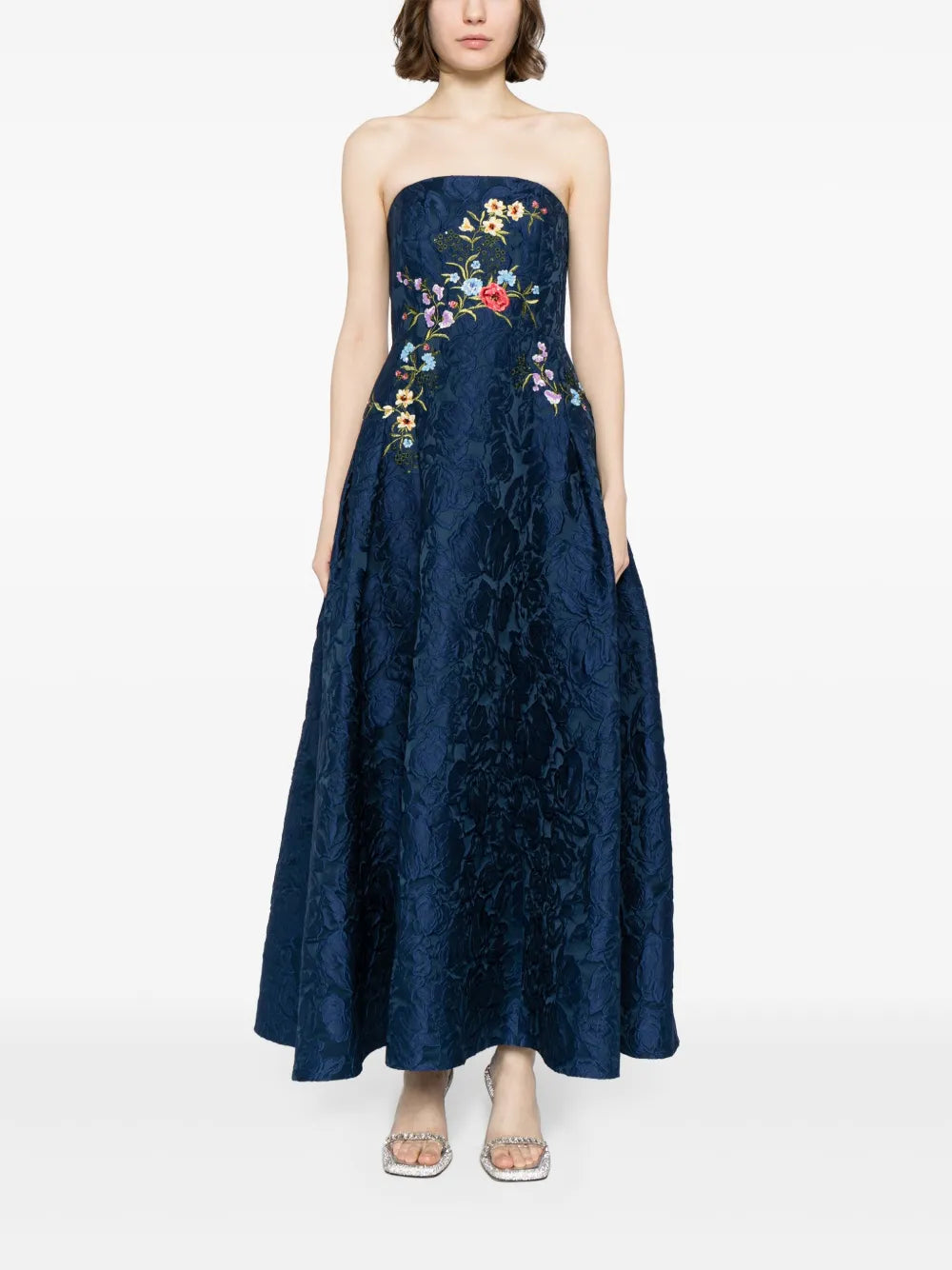 Belle Floral-Embroidered Maxi Dress