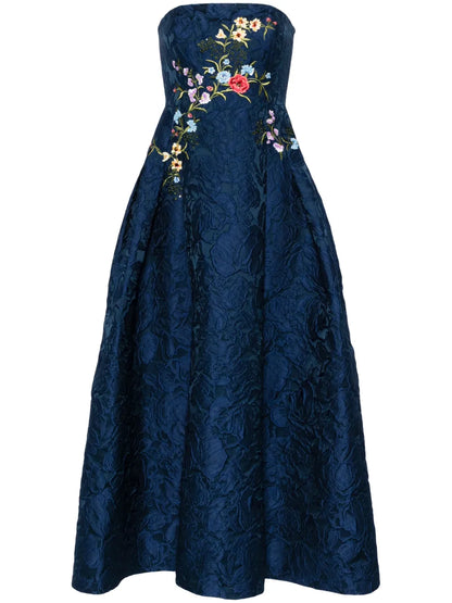 Belle Floral-Embroidered Maxi Dress