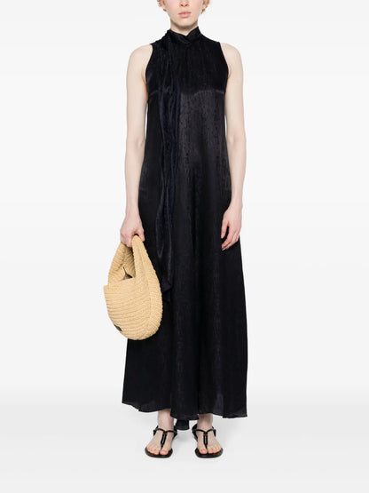 Check-Jacquard Midi Dress