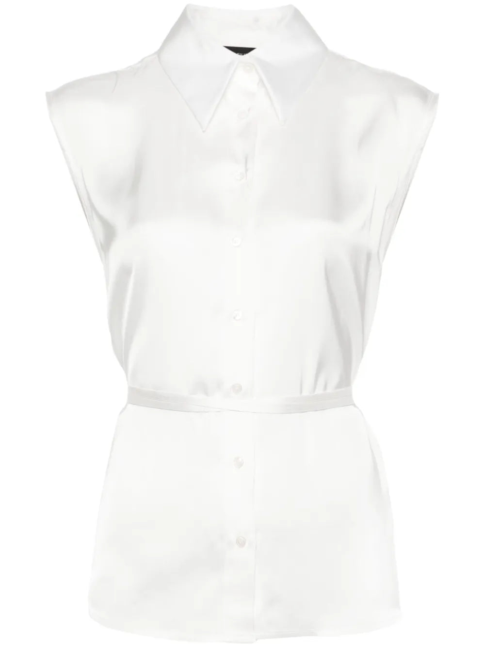 Satin Sleeveless Shirt