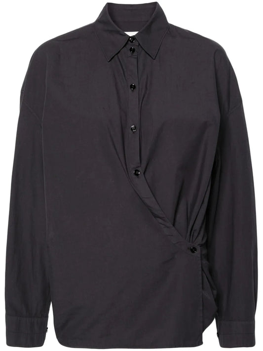 Twist-Detail Cotton Shirt