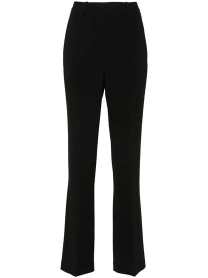 Straight-Leg Crepe Trousers