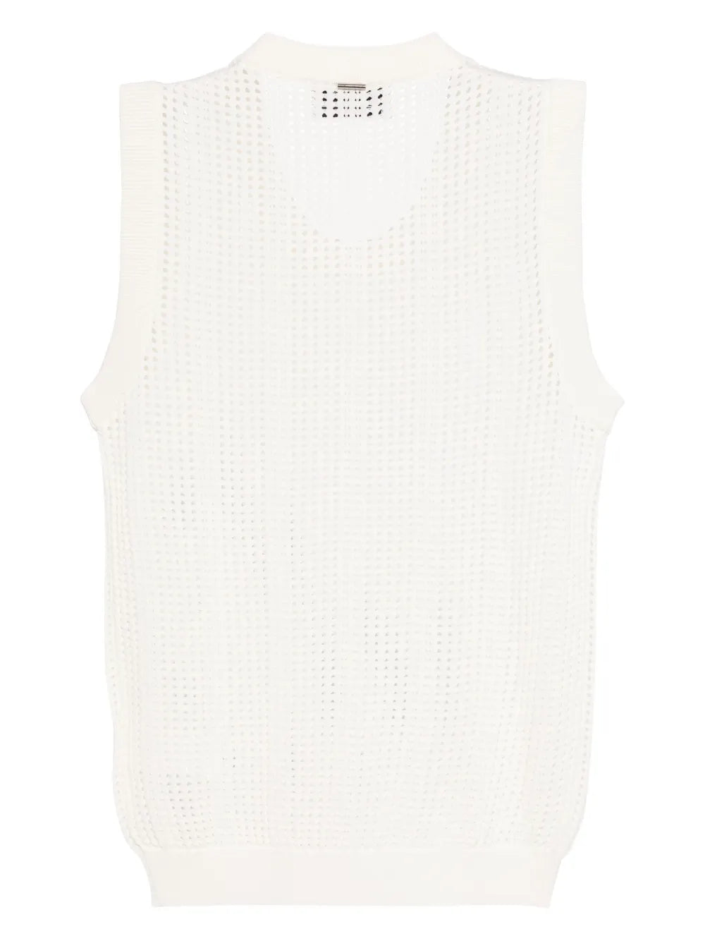 Round-Neck Open-Knit Tank Top