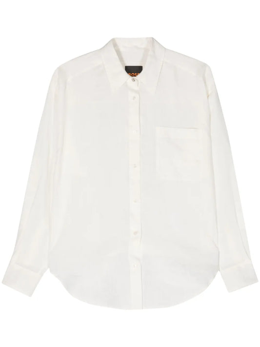 Long-Sleeve Ramie Shirt