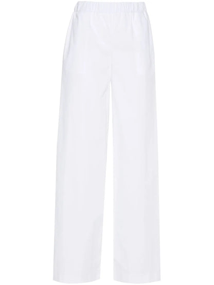 Wide-Leg Cotton Trousers