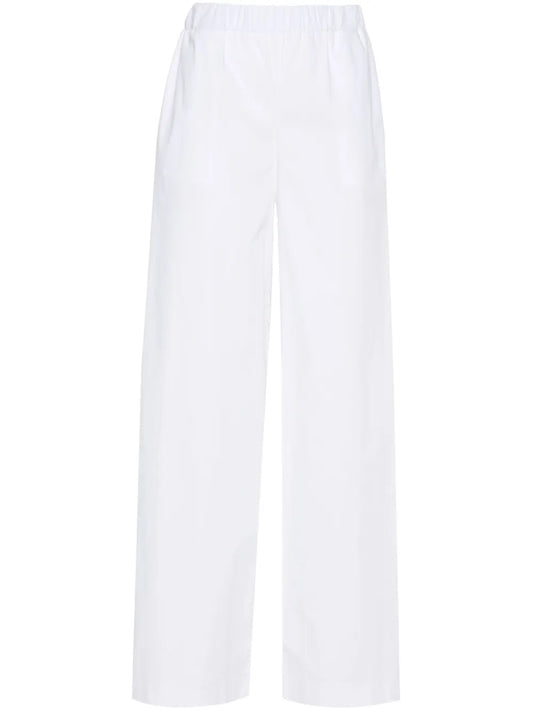 Wide-Leg Cotton Trousers