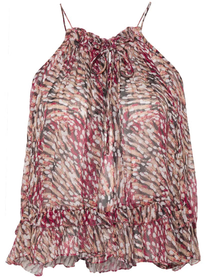 Fabino Georgette Halterneck Top
