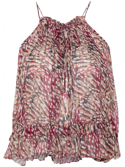 Fabino Georgette Halterneck Top