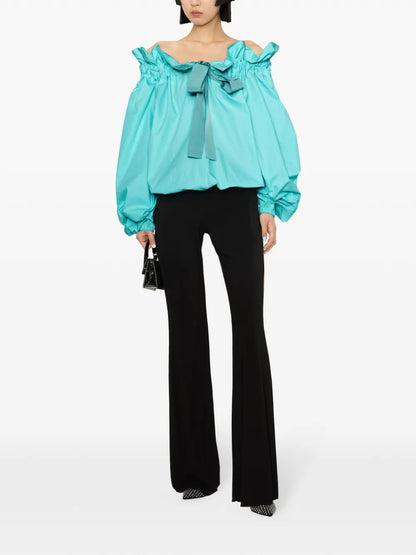 Iconic Bow-Detail Cotton Blouse
