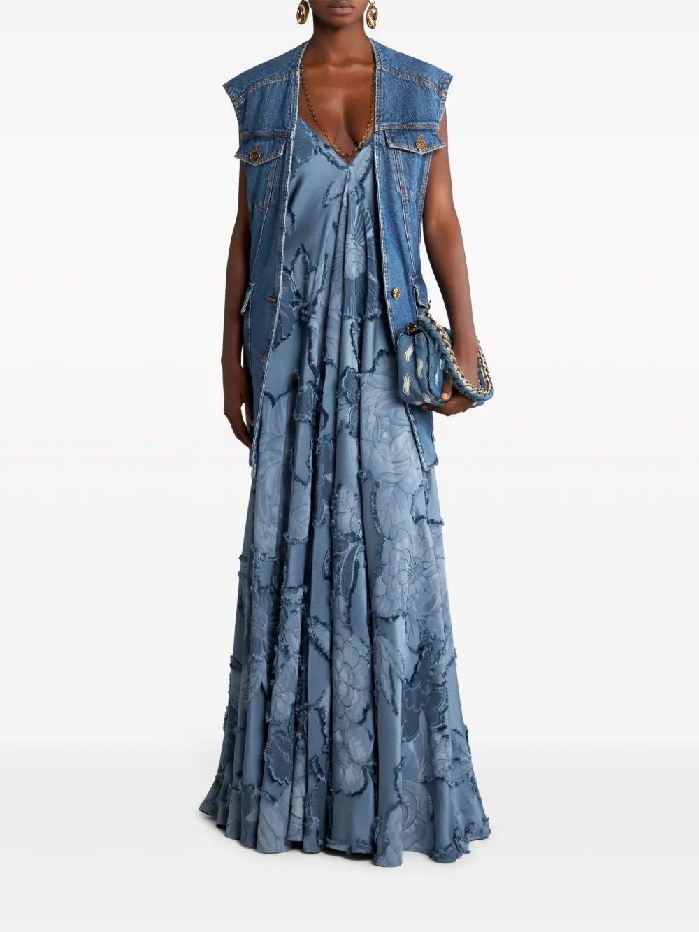 Floral-Jacquard Dress