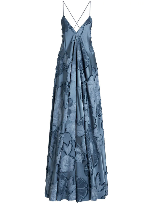 Floral-Jacquard Dress