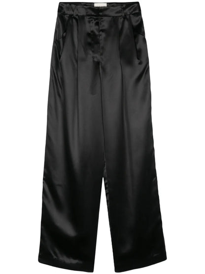 Satin Straight Trousers