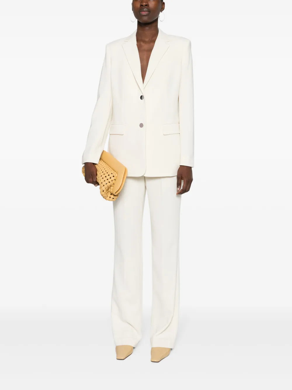 Straight-Leg Crepe Trousers