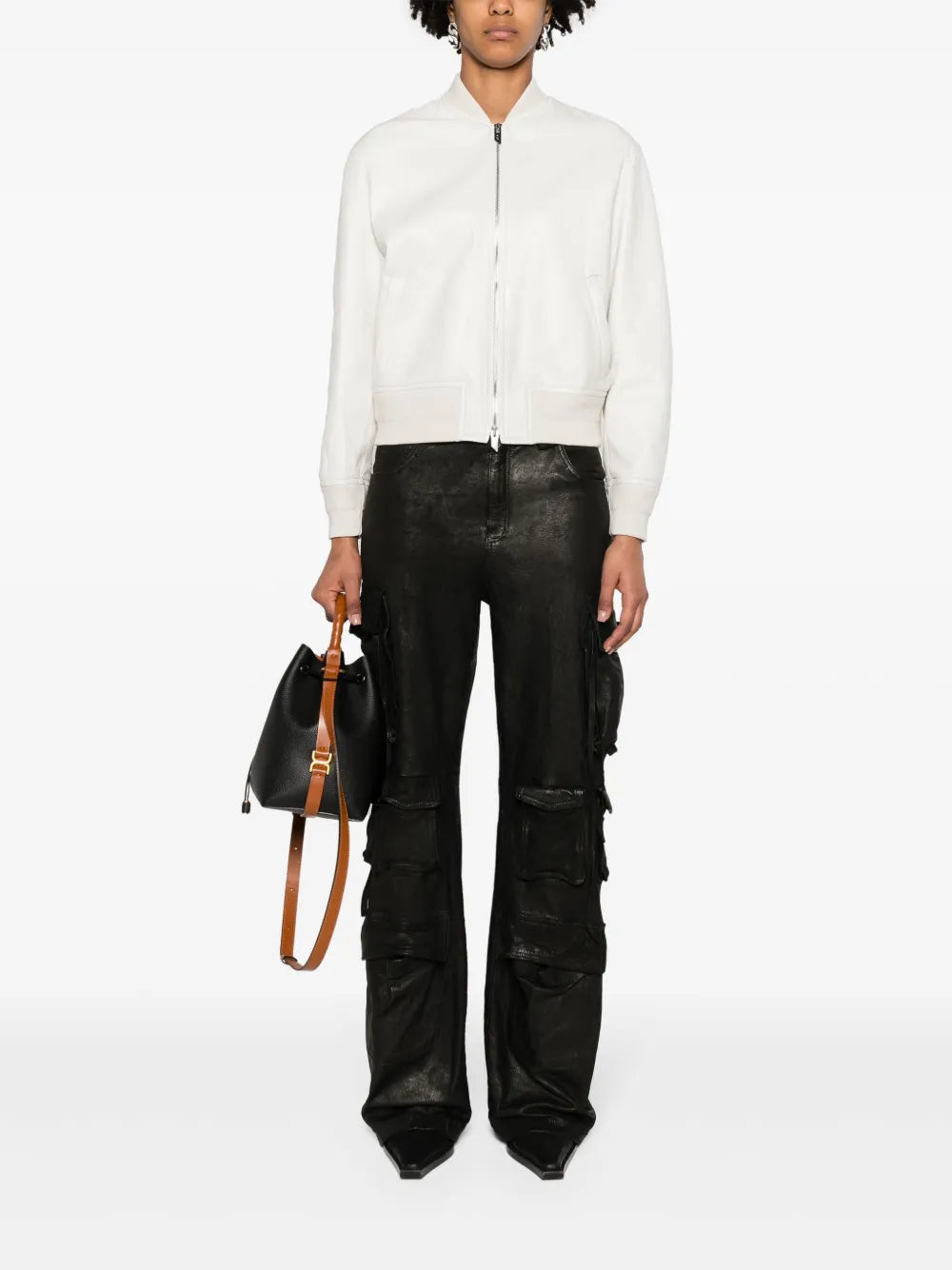 Leather Cargo Trousers