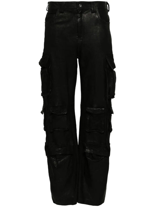 Leather Cargo Trousers