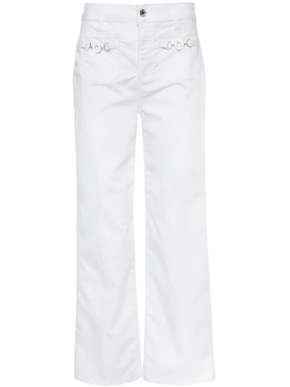Flare-Leg Cropped Trousers