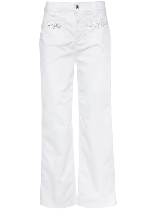 Flare-Leg Cropped Trousers