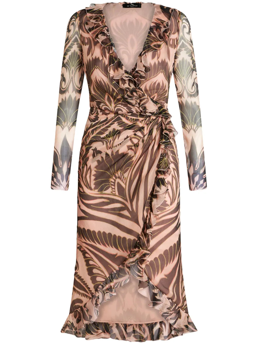 Graphic-Print Silk Dress
