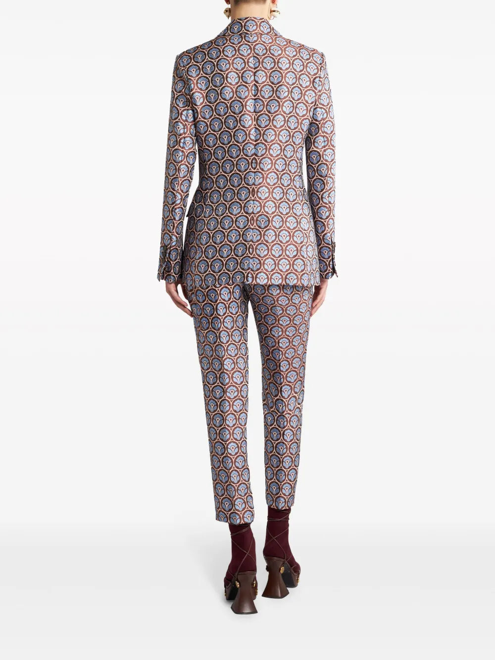 Jacquard Single-Breasted Blazer