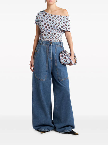 Abstract-Print Asymmetric Top