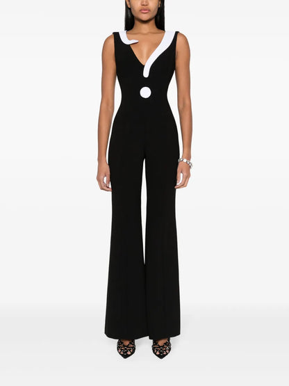 Contrasting-Detail Jumpsuit