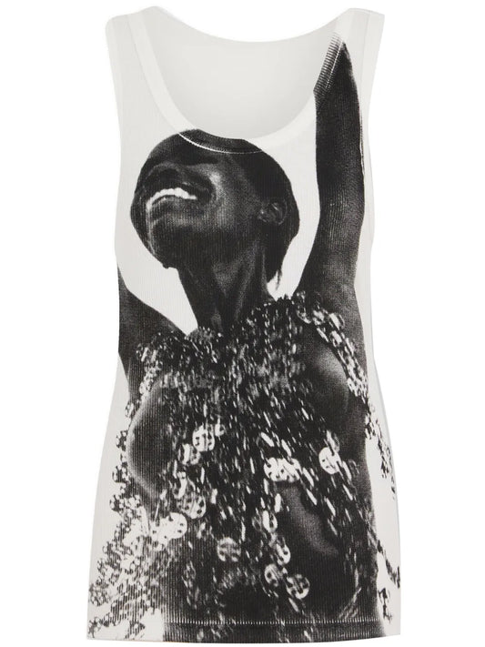Photograph-Print Tank Top