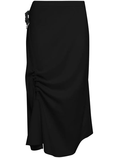 Fosforo Draped Midi Skirt