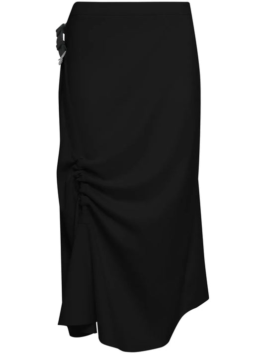 Fosforo Draped Midi Skirt