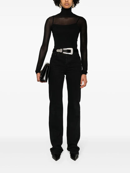 High-Rise Straight Jeans