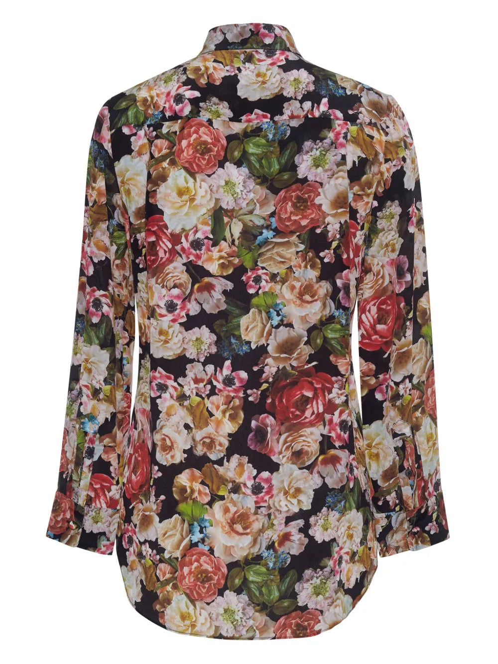 Floral-Print Silk Crepe De Chine Shirt