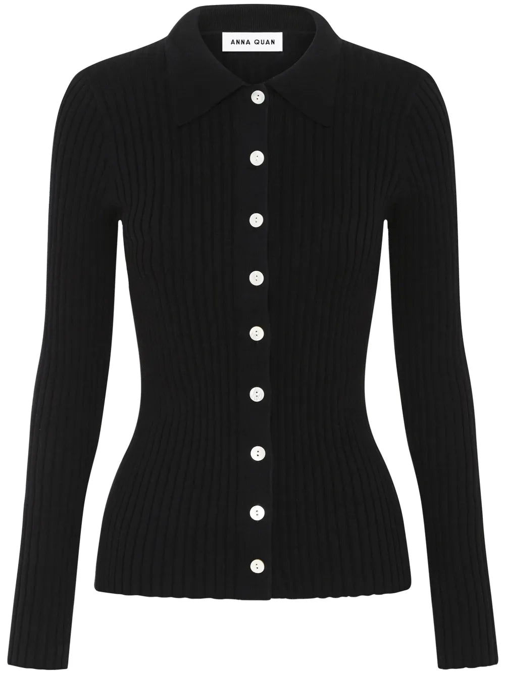 Ashlen Button-Up Ribbed Top
