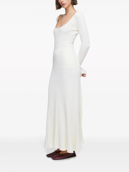 Amber Ribbed-Knit Maxi Skirt