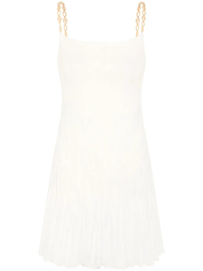 Chain-Strap Silk Minidress