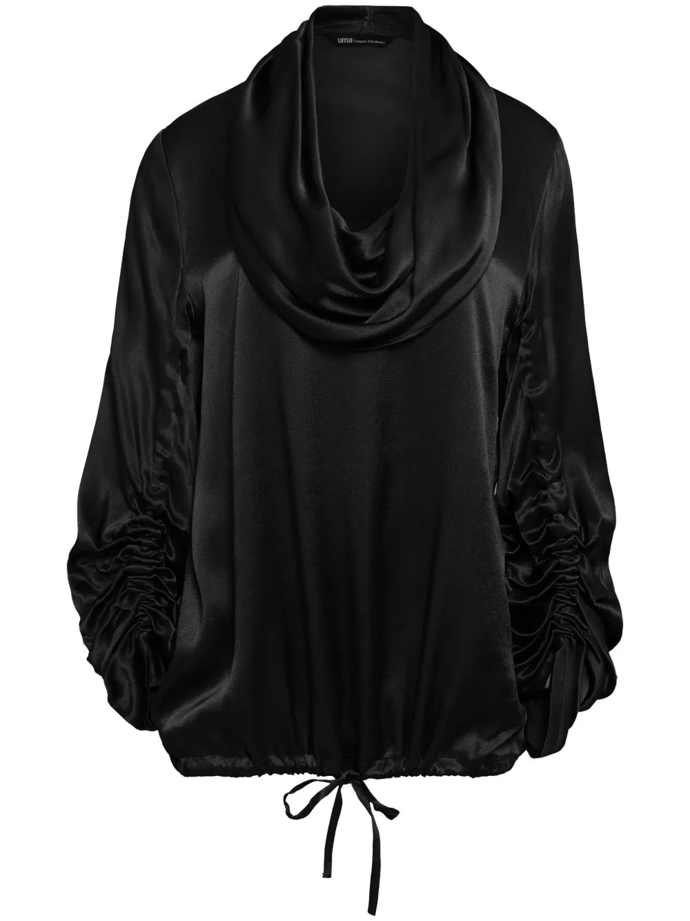 Shawl-Collar Satin Top
